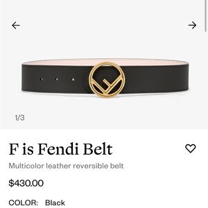 Fendi F is Fendi Belt (Black/Blush)